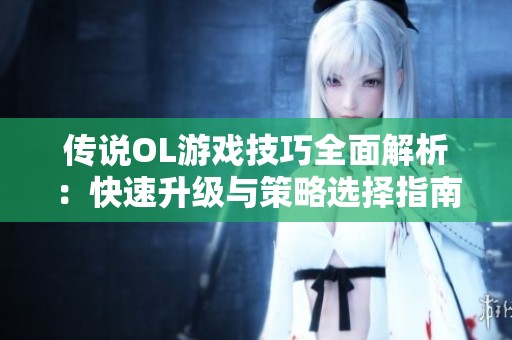 傳說OL游戲技巧全面解析：快速升級與策略選擇指南