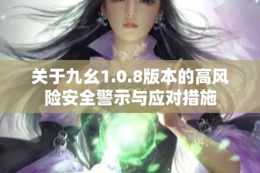 關于九幺1.0.8版本的高風險安全警示與應對措施