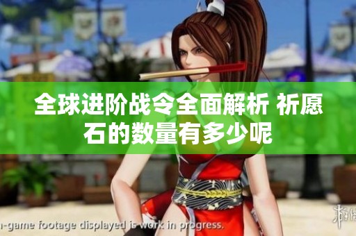 全球進階戰令全面解析 祈愿石的數量有多少呢