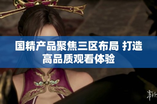 國精產品聚焦三區布局 打造高品質觀看體驗