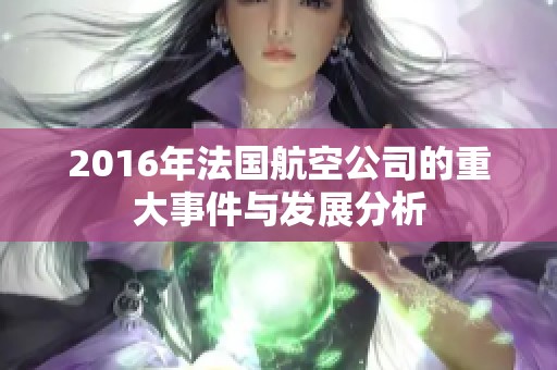 2016年法國航空公司的重大事件與發展分析