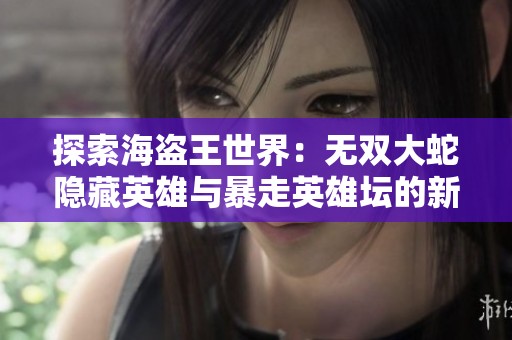 探索海盜王世界：無雙大蛇隱藏英雄與暴走英雄壇的新挑戰