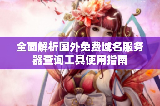 全面解析國外免費域名服務器查詢工具使用指南
