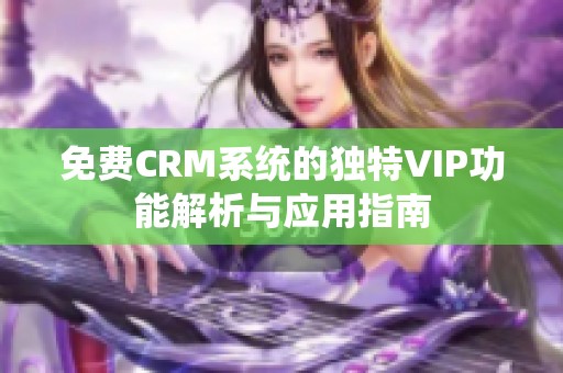 免費CRM系統的獨特VIP功能解析與應用指南