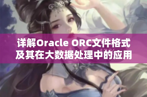 詳解Oracle ORC文件格式及其在大數(shù)據(jù)處理中的應(yīng)用與優(yōu)勢