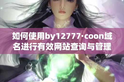 如何使用by12777·coon域名進行有效網站查詢與管理