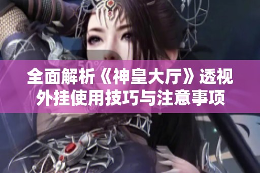 全面解析《神皇大廳》透視外掛使用技巧與注意事項