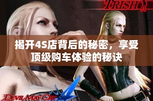揭開4S店背后的秘密，享受頂級購車體驗的秘訣