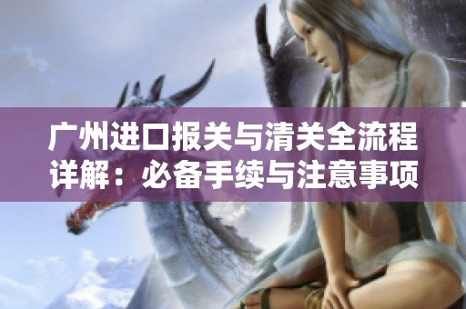 廣州進口報關與清關全流程詳解：必備手續與注意事項