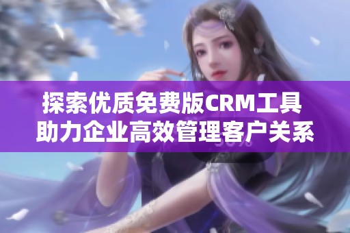 探索優質免費版CRM工具 助力企業高效管理客戶關系