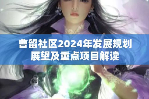 曹留社區2024年發展規劃展望及重點項目解讀