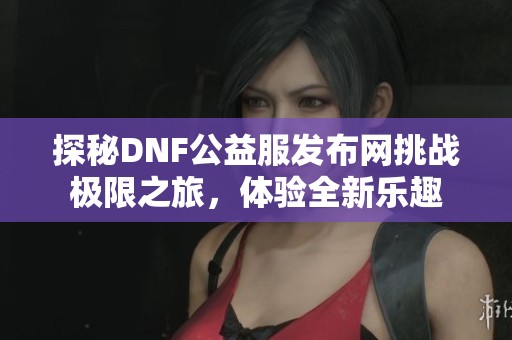 探秘DNF公益服發布網挑戰極限之旅，體驗全新樂趣