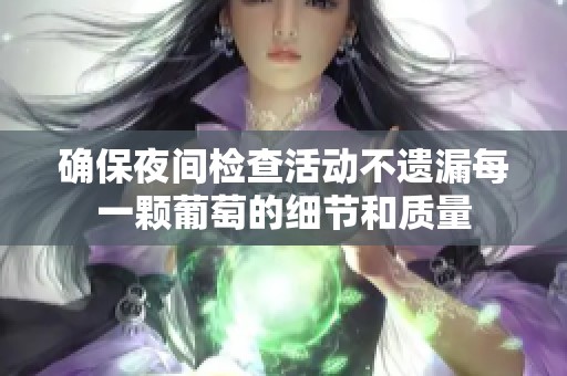 確保夜間檢查活動(dòng)不遺漏每一顆葡萄的細(xì)節(jié)和質(zhì)量