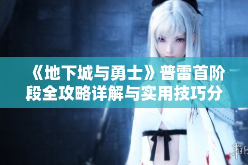 《地下城與勇士》普雷首階段全攻略詳解與實用技巧分享
