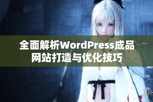 全面解析WordPress成品網站打造與優化技巧