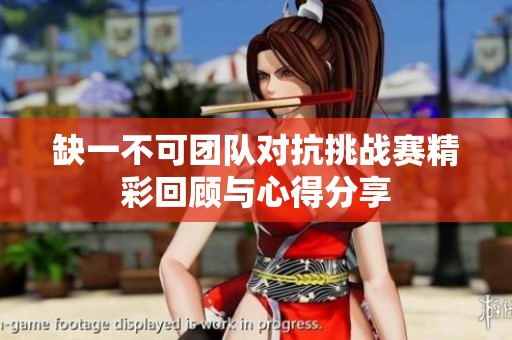 缺一不可團(tuán)隊(duì)對(duì)抗挑戰(zhàn)賽精彩回顧與心得分享