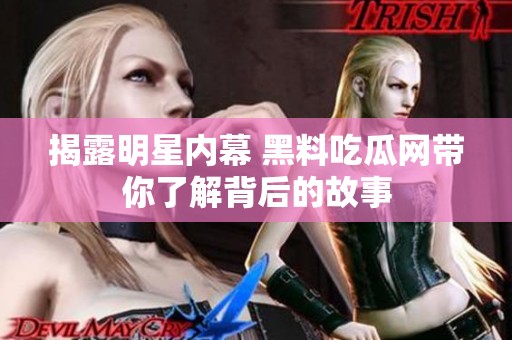揭露明星內幕 黑料吃瓜網帶你了解背后的故事