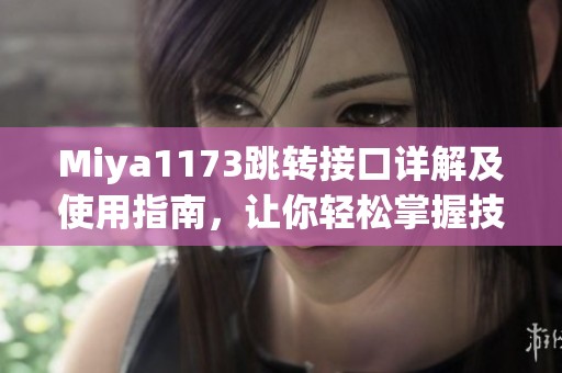 Miya1173跳轉接口詳解及使用指南，讓你輕松掌握技巧