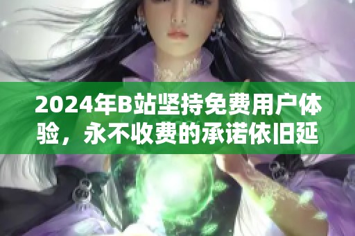 2024年B站堅持免費用戶體驗，永不收費的承諾依舊延續