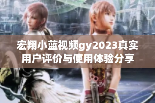 宏翔小藍視頻gy2023真實用戶評價與使用體驗分享