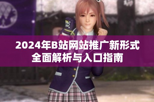 2024年B站網站推廣新形式全面解析與入口指南