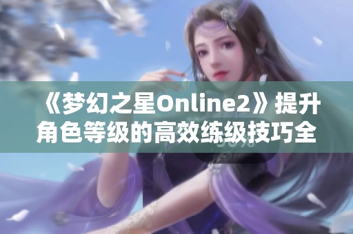 《夢幻之星Online2》提升角色等級的高效練級技巧全解析