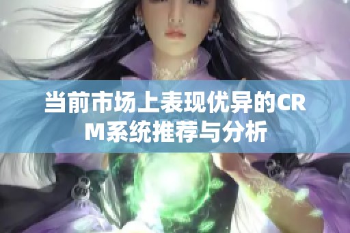 當前市場上表現優異的CRM系統推薦與分析