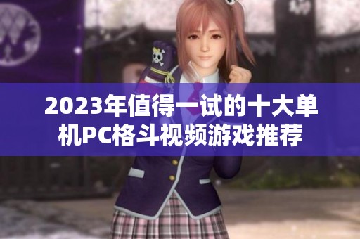 2023年值得一試的十大單機PC格斗視頻游戲推薦