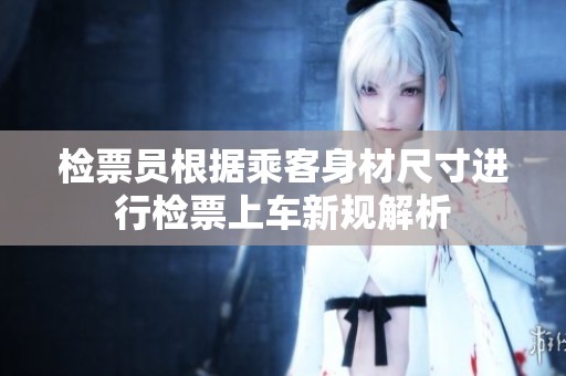 檢票員根據乘客身材尺寸進行檢票上車新規解析