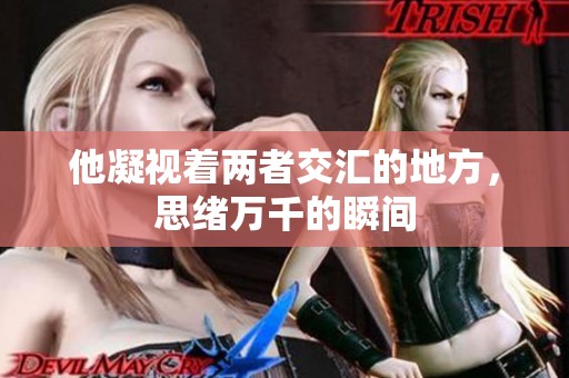 他凝視著兩者交匯的地方，思緒萬千的瞬間