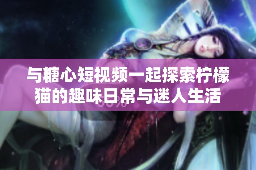 與糖心短視頻一起探索檸檬貓的趣味日常與迷人生活
