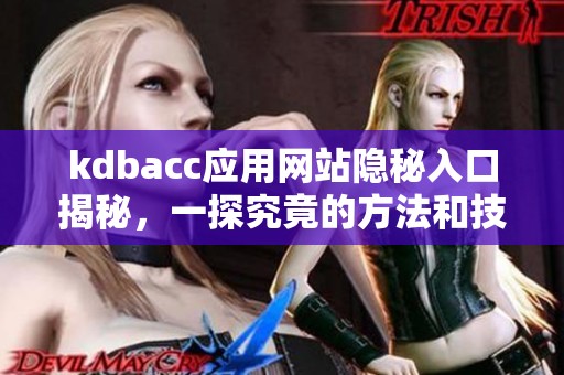 kdbacc應用網站隱秘入口揭秘，一探究竟的方法和技巧