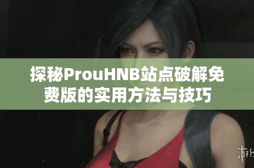 探秘ProuHNB站點破解免費版的實用方法與技巧