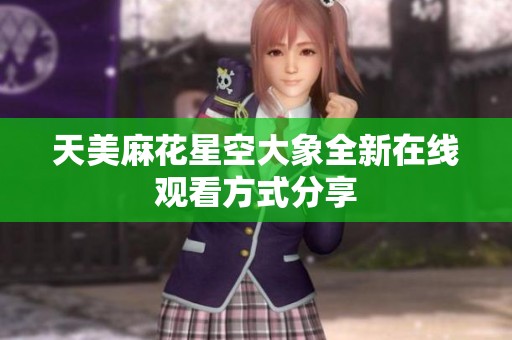 天美麻花星空大象全新在線觀看方式分享