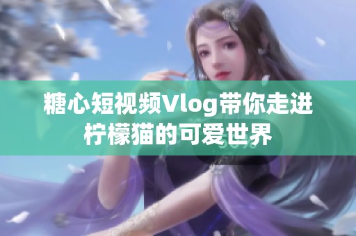 糖心短視頻Vlog帶你走進檸檬貓的可愛世界