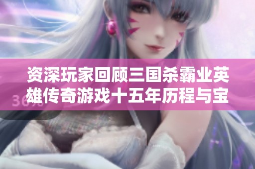 資深玩家回顧三國殺霸業英雄傳奇游戲十五年歷程與寶具玩法揭秘