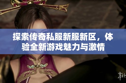 探索傳奇私服新服新區，體驗全新游戲魅力與激情