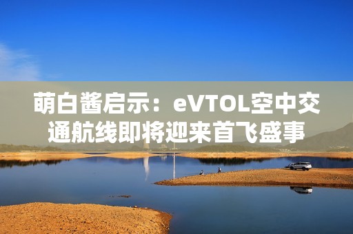 萌白醬啟示：eVTOL空中交通航線即將迎來首飛盛事