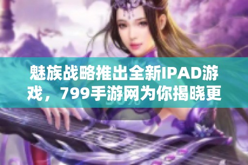 魅族戰略推出全新IPAD游戲，799手游網為你揭曉更多精彩內容