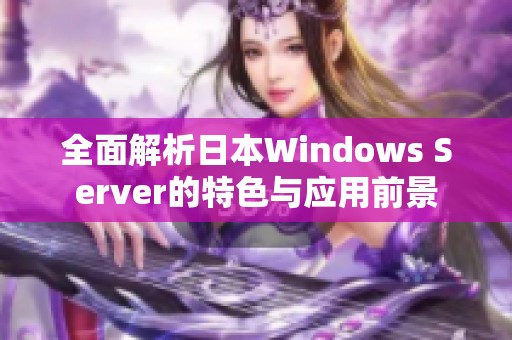 全面解析日本W(wǎng)indows Server的特色與應(yīng)用前景