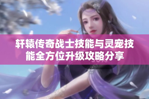 軒轅傳奇戰士技能與靈寵技能全方位升級攻略分享