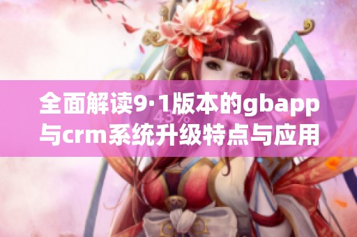 全面解讀9·1版本的gbapp與crm系統升級特點與應用