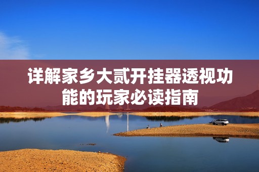 詳解家鄉(xiāng)大貳開掛器透視功能的玩家必讀指南