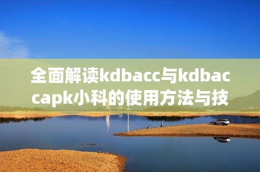 全面解讀kdbacc與kdbaccapk小科的使用方法與技巧