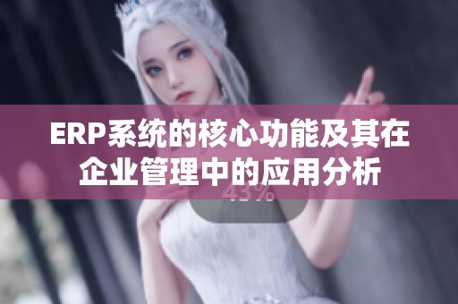 ERP系統的核心功能及其在企業管理中的應用分析