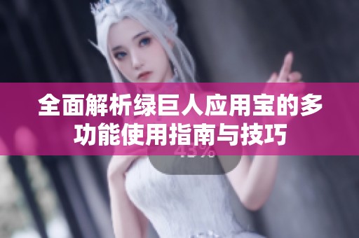全面解析綠巨人應用寶的多功能使用指南與技巧