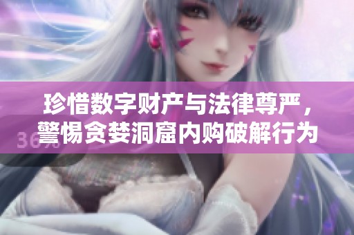 珍惜數字財產與法律尊嚴，警惕貪婪洞窟內購破解行為