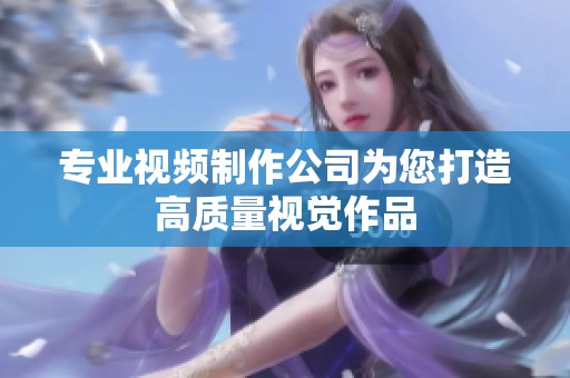 專業(yè)視頻制作公司為您打造高質(zhì)量視覺作品