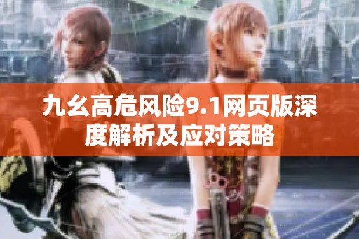 九幺高危風險9.1網頁版深度解析及應對策略
