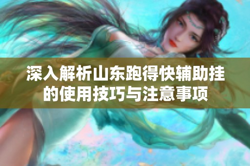 深入解析山東跑得快輔助掛的使用技巧與注意事項